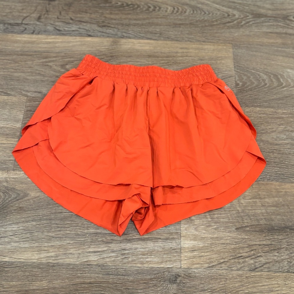 Maaji Active Shorts Orange Elastic Waist Brief Liner Workout Womens Medium